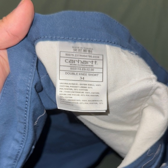 Blue Carhartt WIP Double knee shorts - Picture 4 of 6